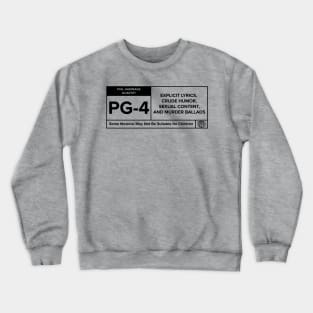 PG-4 "Rating" dark on light Crewneck Sweatshirt